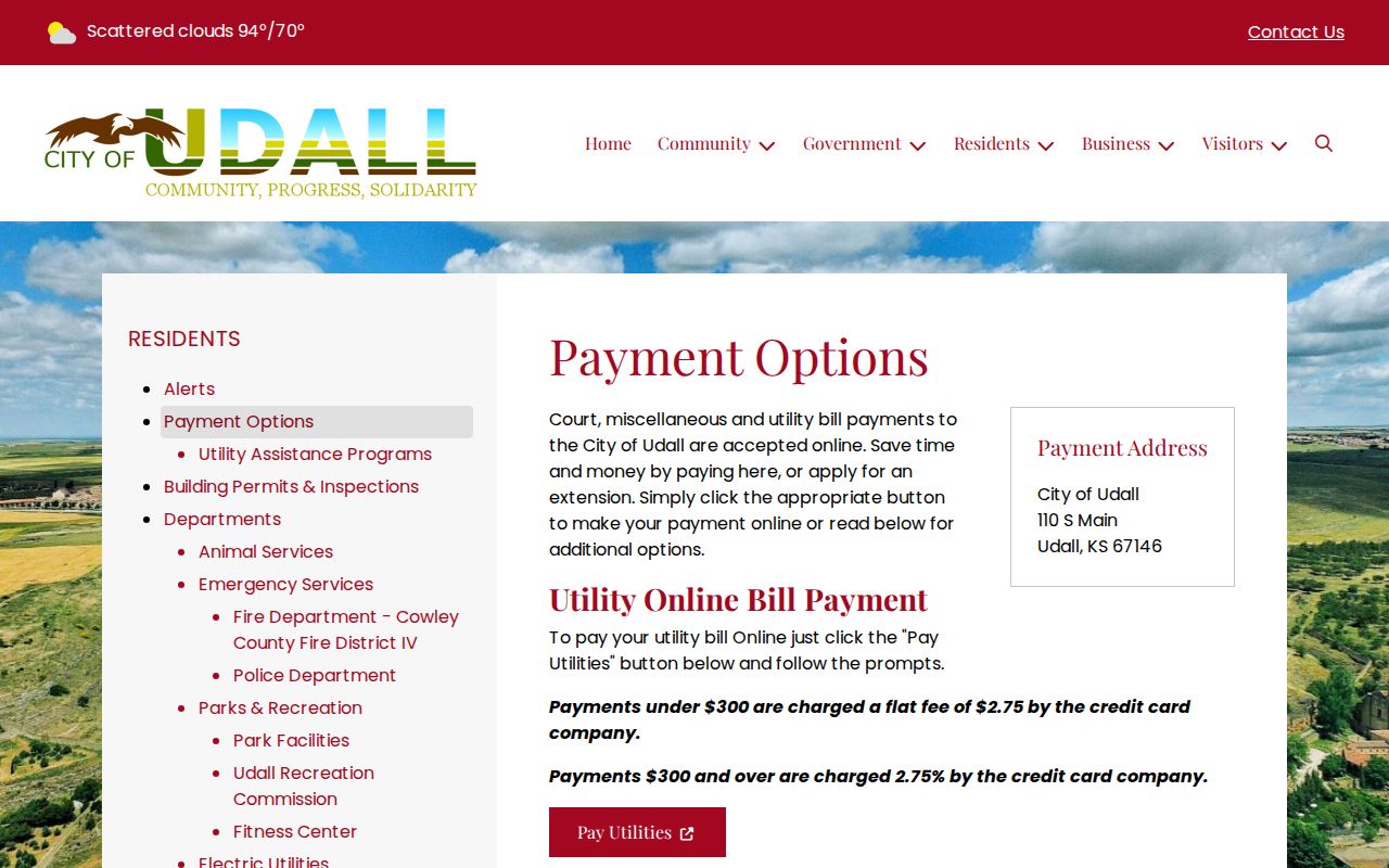 Udall municipal court NexBillPay payment options