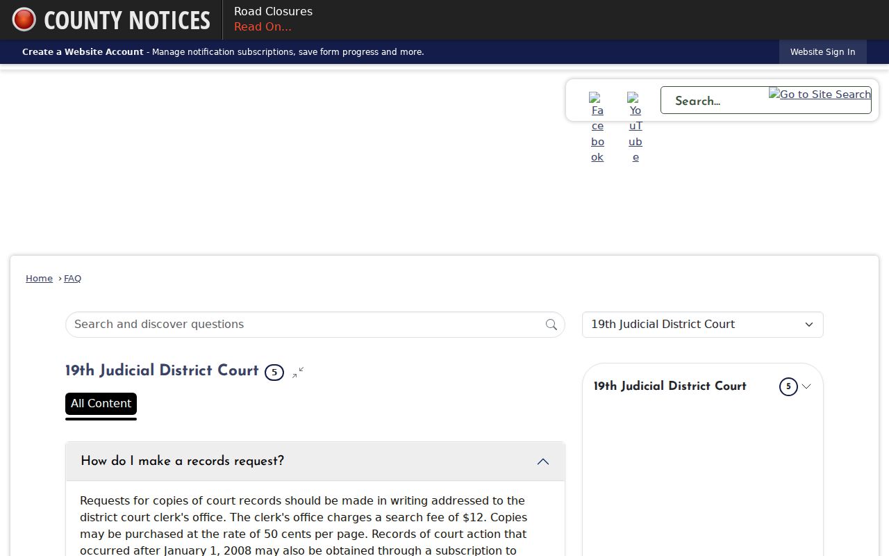 Cowley County district court access information for Winfield